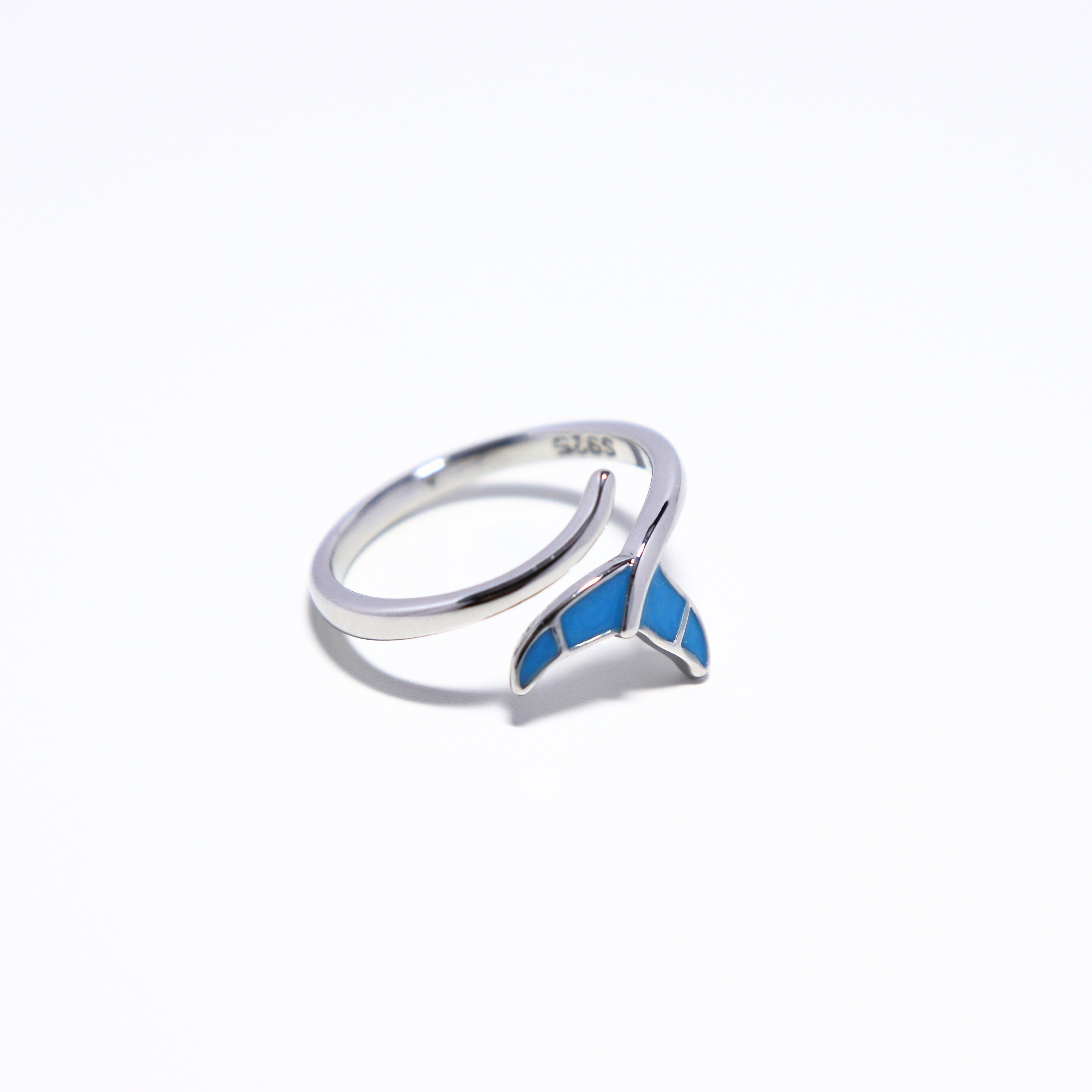 Bague Sirène argentée – Éclat Océan